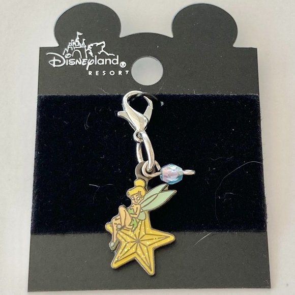 Vintage Disney Tinker Bell Tinkerbell Charm Disneyana Fairy Crystal bead Enamel - Picture 3 of 7